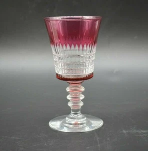 Vaso de vino Dorflinger American Brilliant ABP con carcasa de arándano renacentista de 5 - Imagen 1 de 7