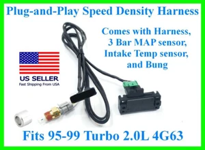 fit 95-99 Eclipse Talon 3 Bar Speed Density Kit Conversion Harness DSM MAP Turbo - Picture 1 of 1