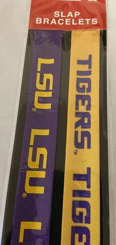 LSU Tigers NCAA 2 pack Slap Bracelet   C Cover