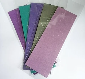 Gold Speckled Bookmarks, w/ Rhinestone & Bookmark Sleeves - Imagen 1 de 1