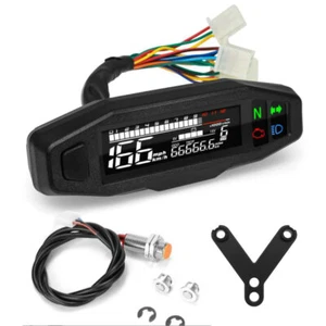 Nuevo Motocicleta LCD Digital Odómetro Velocímetro Tacómetro Medidor Medidor con Soporte - Imagen 1 de 11