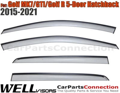 WellVisors Window Visor 15-21 For Volkswagen Golf R GTI MK7 Hatchback Deflectors - Image 1 of 4