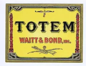 Etiqueta de caja de cigarros india Totem Pole Waitt & Bond W62 - Imagen 1 de 1