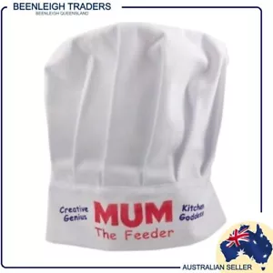 Chef Hat For Mum MUM THE FEEDER A Novelty Hat For Mum Brand New - Imagen 1 de 5