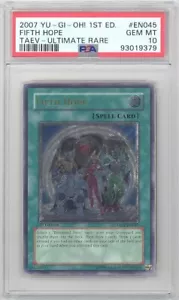 PSA 10 - Tarjeta YuGiOh - TAEV-EN045 - QUINTA ESPERANZA (última) *1ª Edición* GEMA COMO NUEVA - Imagen 1 de 2