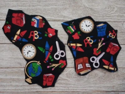 loralie teacher roll call fun fabric knit piece 3 X 4 inch 2pc #1023 - Image 1 of 2