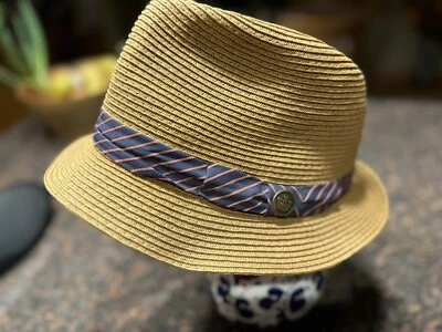 Goorin Bros Paper straw fedora hat Medium Cloth Band - Image 1 of 4
