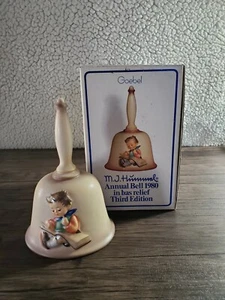 Hummel Annual Fine Porcelain Bell 1980 3rd Edition from Germany "Thoughtful" - Picture 1 of 4