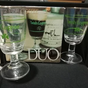 DUO - 2x Vintage Salvio Firenze IRISH COFFEE GLASSES with Original Packaging - Picture 1 of 6