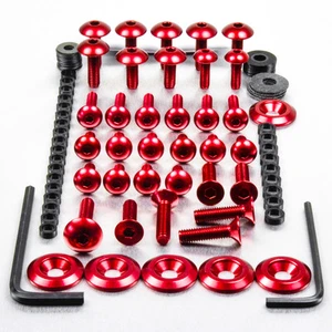 Kit de Tornillos Carenabris en Aluminio ZX-6R Ninja 95-99 Rojo - Picture 1 of 1