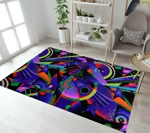 Arcade room rug, tropical rug, arcade carpet, laser tag rug, arcade bar rug - Picture 1 of 7