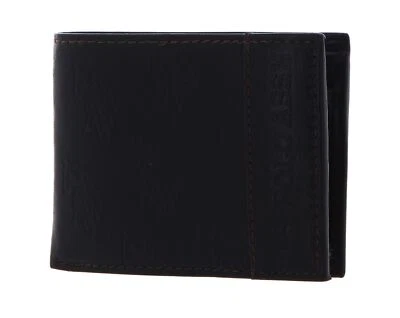 U.S. POLO ASSN. Vallarta Horiz Wallet Leather Dark Brown - Imagen 1 de 4