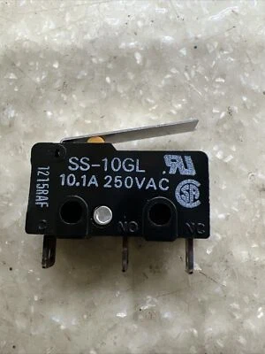  Omron Micro Switch SS-10GL MICROINTERRUPTOR, ALAVANCA DE DOBRADIÇA, SPDT 10A (AC), 4A (DC) - Imagem 1 de 3