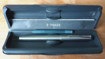 Parker Frontier Flighter F/P - C/T - S/S Cap and Barrel - Chrome Nib (M) - Boxed - Image 1 of 4