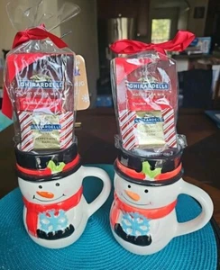 2 Pk Red White Snowman Mug Tall Large Christmas Holiday Coffee Cup See Details - Picture 1 of 8