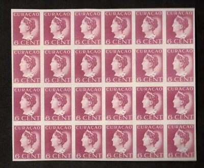 Antillas Neerlandesas 1941 Sc# 152 Die Proof Hoja de 24 Foto 1 de 2