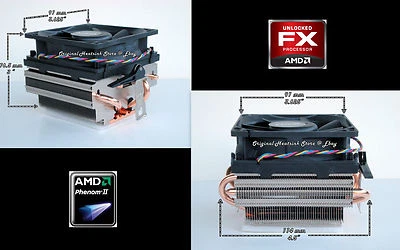 AMD 125W CPU Cooler Fan Near Silent for Phenom II X2 X4 X6 Processor AM2 AM3 New - Image 1 of 4