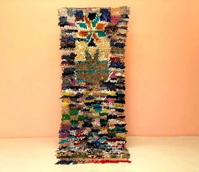 Alfombra Oriental Hecha a Mano Anatolia Vintage Área Auténtica Cuadros Satir Runner 2x5.5 Foto 1 de 4