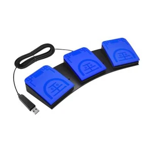 USB Triple Foot Switch Pedal 3 Pedal Office Equipment Programmable Footswitch - Picture 1 of 18