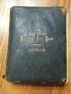POET LONGFELLOW 1891 Illust. Birthday Text Book + family notes Tennyson Capetown - Picture 1 of 12