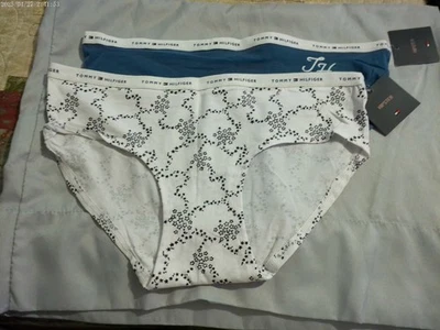 2 pares de bragas hipster de algodón Tommy Hilfiger estrellas verdes y blancas *NUEVAS* talla L 7 Foto 1 de 2