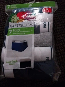 Fruit of the Loom Boys Blue/White/Gray 7pk Classic Briefs Underwear 6-7 Small - Picture 1 of 3
