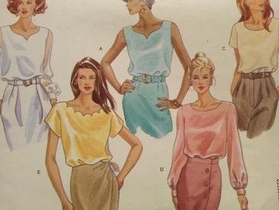 Cut Vintage Blouse Sewing Pattern Vintage Top Sewing Pattern 6598 Sz 6 8 10 - Image 1 of 3