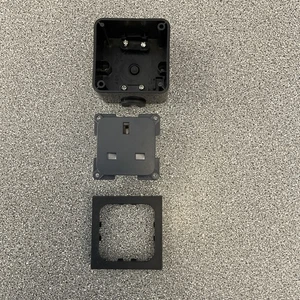 13 AMP C LINE SQUARE SOCKET WITH FRAME BACK BOX SURFACE MOUNT CARAVAN MOTORHOME - Picture 1 of 4