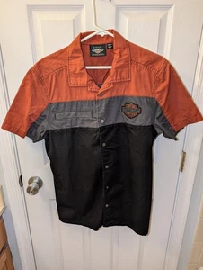 Harley-Davidson Herren Copperblock Woven Embroidered Hemd Größe Medium - Bild 1 von 6