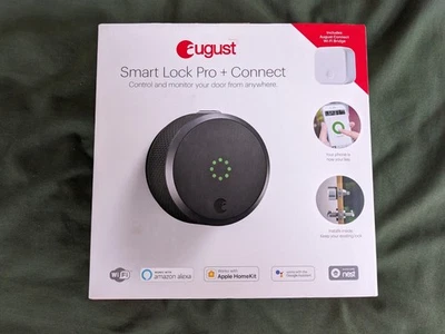 August Smart Lock Pro con puente Connect Wi-Fi, 3ª generación - gris oscuro - USADO Foto 1 de 4