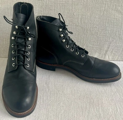 Red Wing Heritage Iron Ranger 8114 Black Harness Nitrile Cork Sole Size 13 D NOS - Image 1 of 4