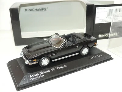 ASTON MARTIN V8 VOLANTE 1987 Noir Cannock Black MINICHAMPS 1:43 - Photo 1/2