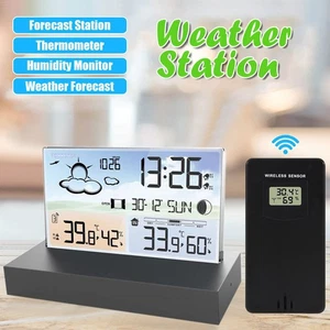 USB Smart Alarm Clock Digital LCD Weather Station Indoor /Outdoor Thermometer * - Picture 1 of 24