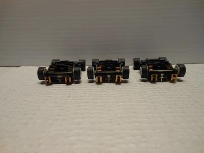 LOT OF 3 AFX SUPER G-PLUS SLOT CAR CHASSIS'S WHITE RIMS - Image 1 of 4
