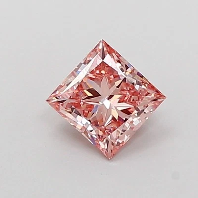 Princess 1.03ct Fancy Intense  Pink VS1 CVD IGI loose lab grown diamond - Image 1 of 3