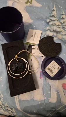 Swarovski Christmas Holly Leaves Hanging Decoration Ornament 5594495 New Boxed - Image 1 of 4