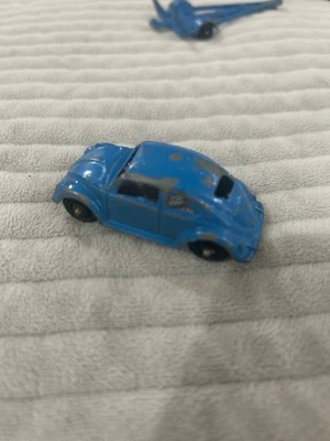 Vintage Marx Blue Diecast Volkswagon 1960s Made in Hong Kong 2” Pressed Steel VW - Image 1 of 4