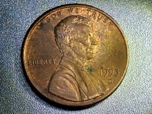 💥1993-D Lincoln Penny. RPM, Doubling, 3 Over 2, Grease & Off Center Strike. - Picture 1 of 8
