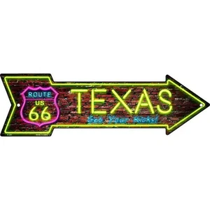 Texas Neon Neuheit Metall Pfeilschild - Bild 1 von 6