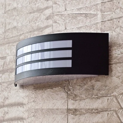 Wandleuchte inkl. heller 10,5W LED schwarz massives Edelstahl Leuchte Wand außen - Bild 1 von 4