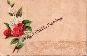 Antike Danbury One-Price Kleidung Sammelkarte CT Blumen viktorianische Werbung - Bild 1 von 2