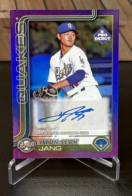 Hyun-Seok Jang 2025 Topps Pro Debut Purple Foil Auto /299 #PD-179 DODGERS - Image 1 of 2