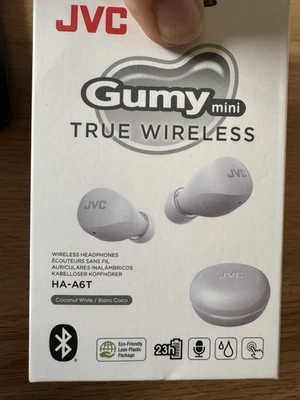 JVC Gumy Mini True Wireless InEar Earbuds/Earphones - White HA-A6T - (500-140)  - Image 1 of 4