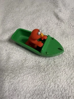 Tyco Sesame Street Elmo de 1980 en bote verde baño juguete Jim Henson Muppets Foto 1 de 4