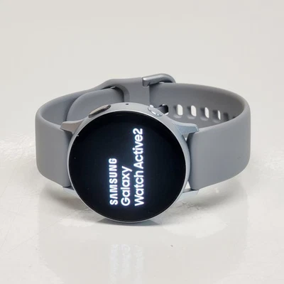 Samsung Galaxy Watch Active 2 40mm  Aluminum Silver Case S/M Band MIL-STD-810G - Image 1 of 4