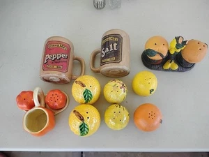 6 Sets Fruits & Grand Mas 1888/Vtg Salz & Pfefferstreuer Keramik Vintage  - Bild 1 von 18