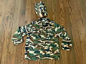 army Soldier Costume drama Camouflage Shirt cap set Halloween cosplay SZ 8 10 - Picture 1 of 6