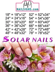 Solar 10 Perforated Mesh See-Through Window Poster Service Nail Salon Horizontal - Picture 1 of 17