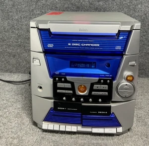 RCA 5-Disc Changer Stereo System RS2611 Dual-Cassette Deck Player - For Parts - Picture 1 of 12