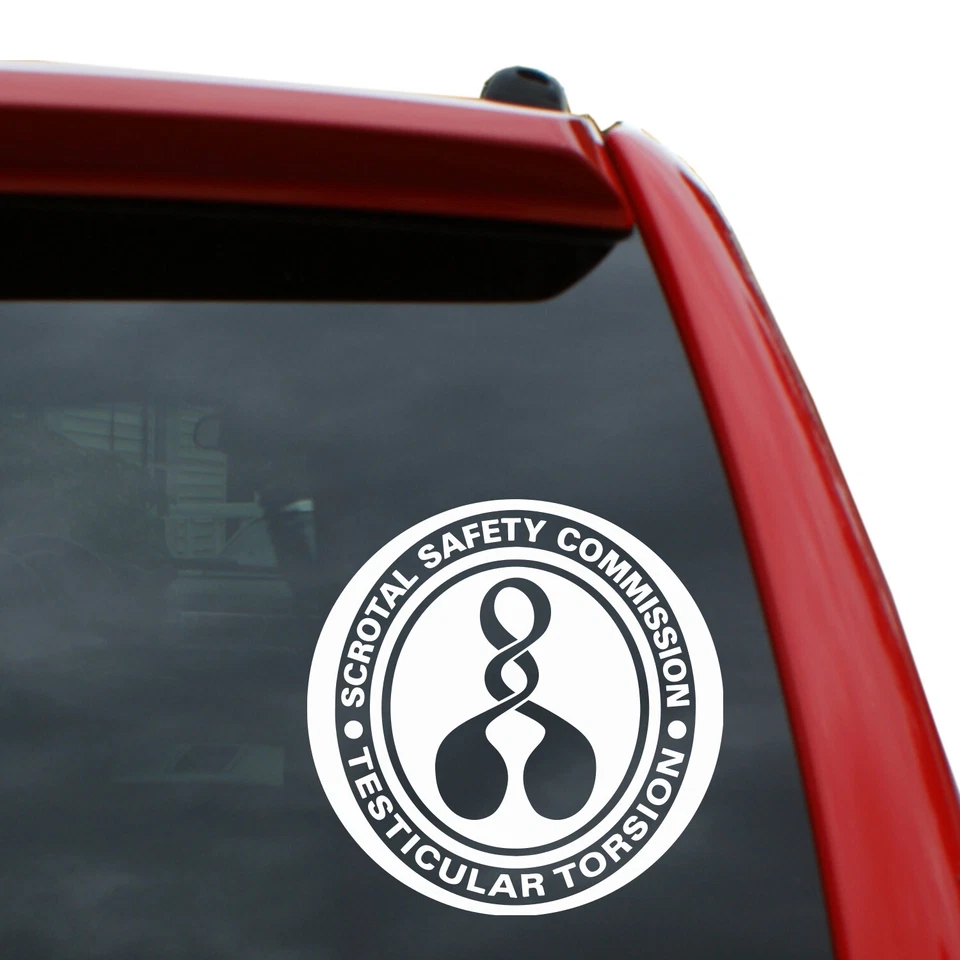 Testicular Torsion Vinyl Decal Sticker | 5" Tall - Image 1 of 1
